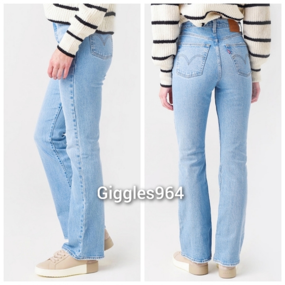 Levi's Ribcage High Rise Bootcut Jeans Samba Tango Light - Picture 6 of 10